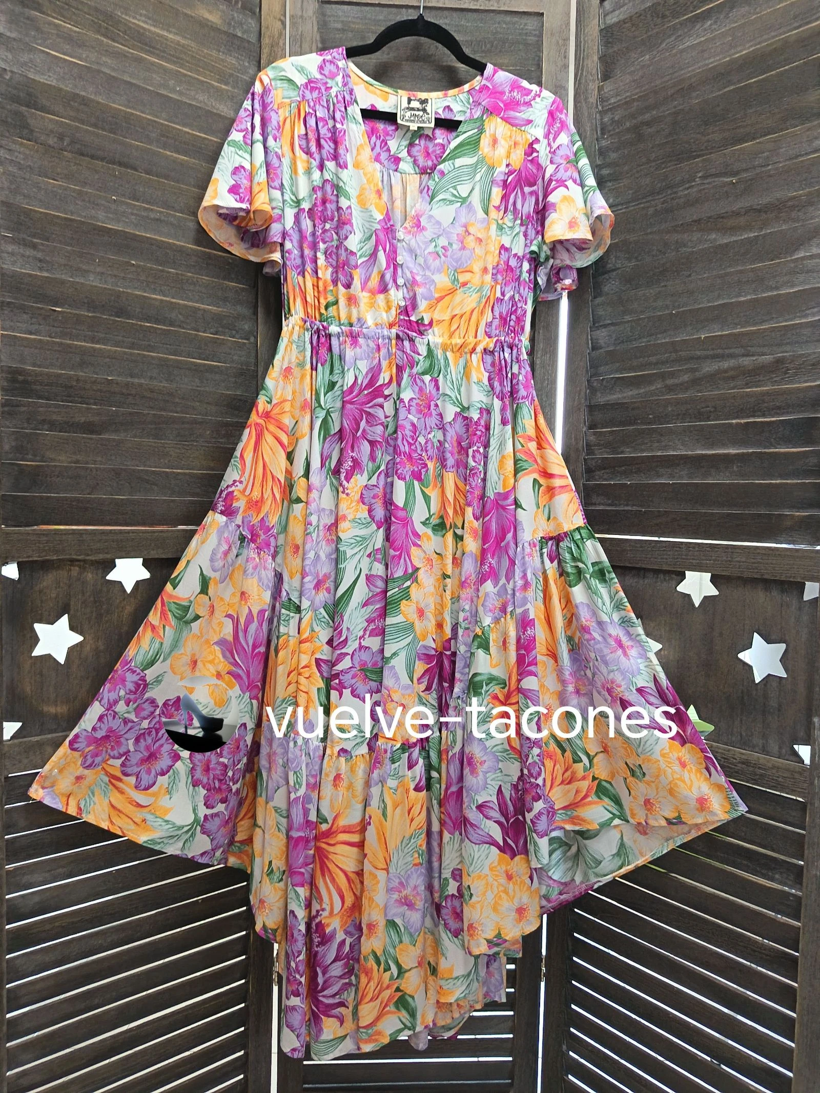 Asymmetrische bloemenjurk ♡ JAASE * maat M – photo 4